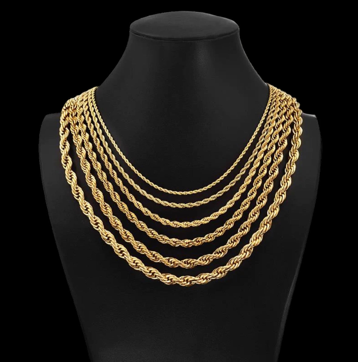 EDELSTAHL "GOLD ROPE" KETTE - ICERAIN JEWELRY