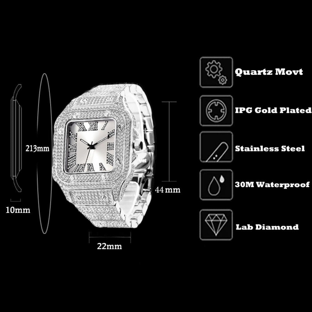 ICED OUT "PIAZZA" UHR