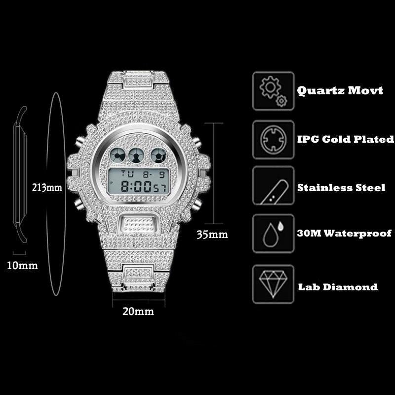ICED OUT DIGITAL "NAVERO" UHR