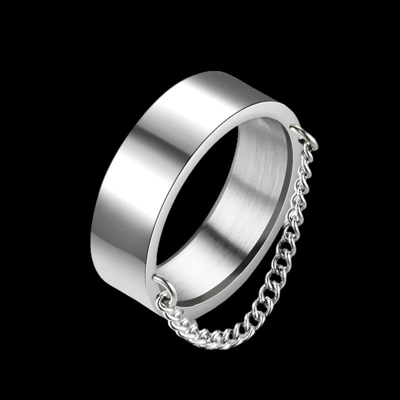 EDELSTAHL "CHAIN CUBAN" RING - ICERAIN JEWELRY