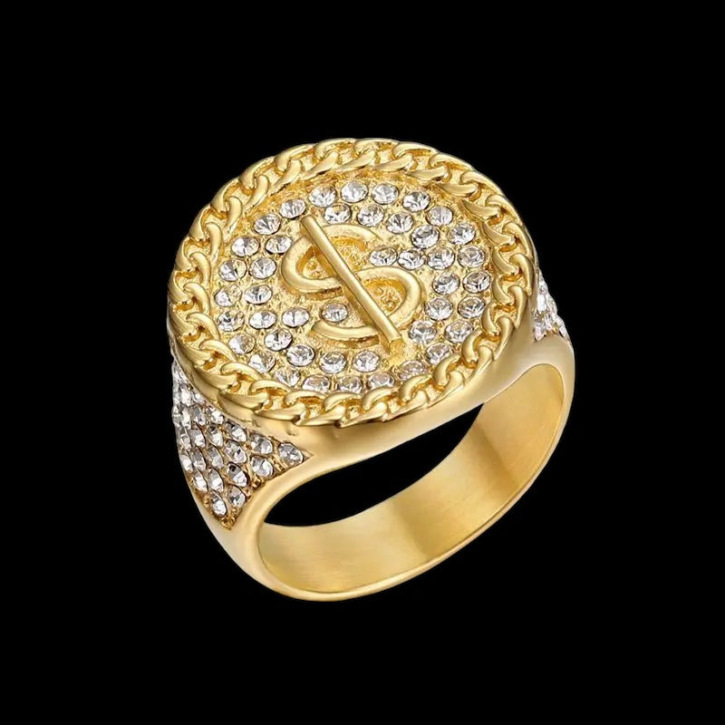 ICED OUT "DOLLAR" RING - ICERAIN JEWELRY