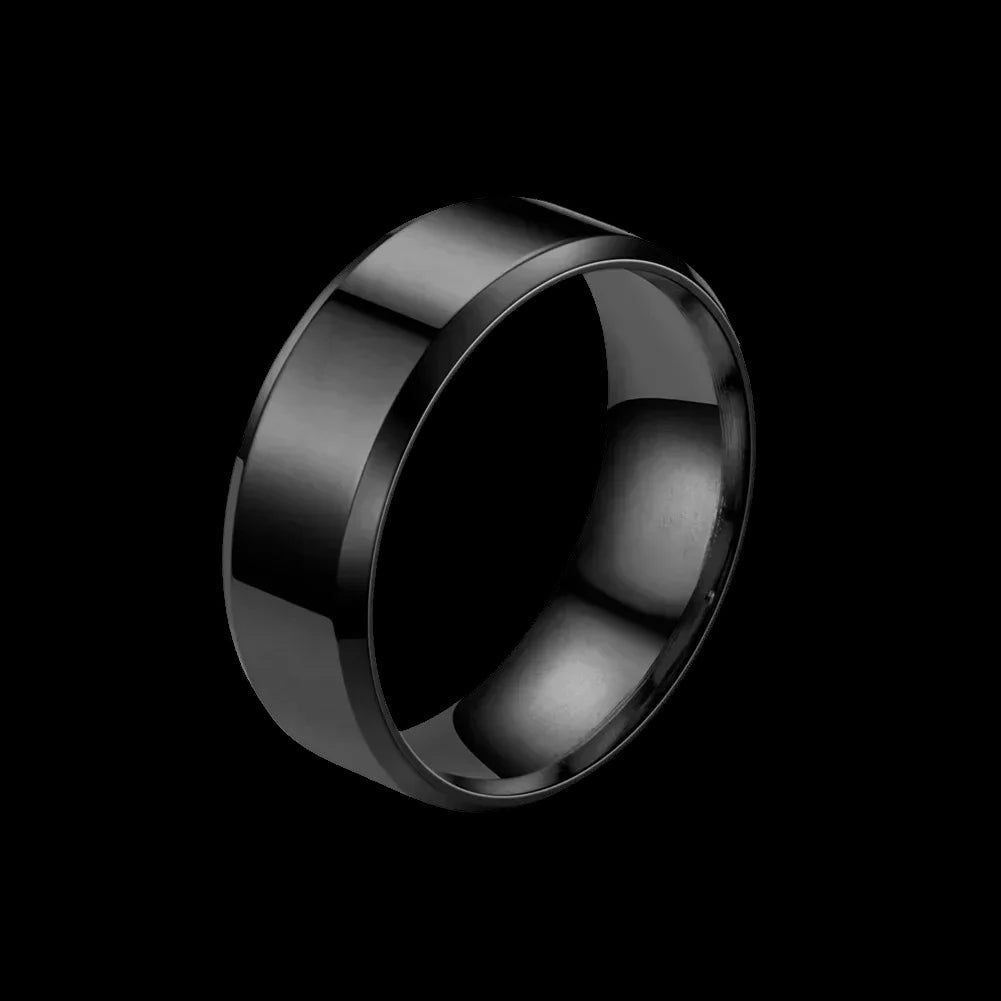 EDELSTAHL "BLACK COMFORT" RING - ICERAIN JEWELRY