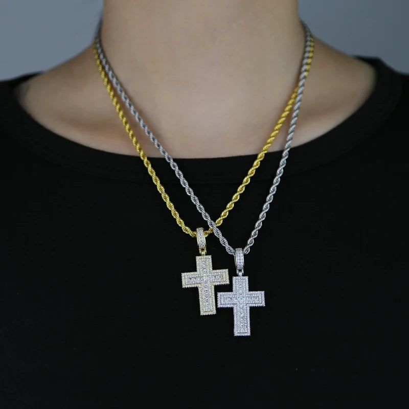 Luxus Iced Out "Cross V6" Kette