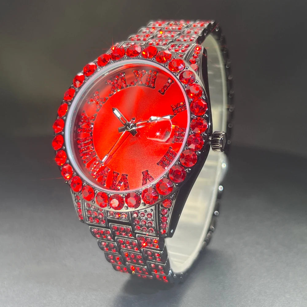 Luxus Designer Iced Out "Regina V2" Uhr + Box + Armbandkürzer - ICERAIN JEWELRY