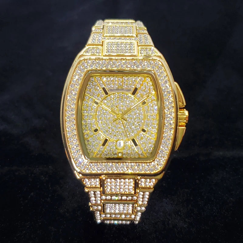 Luxus Designer Iced Out "Gumiler" Uhr + Box + Armbandkürzer - ICERAIN JEWELRY