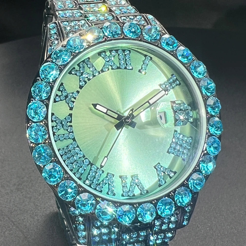 Luxus Designer Iced Out "Regina V2" Uhr + Box + Armbandkürzer - ICERAIN JEWELRY