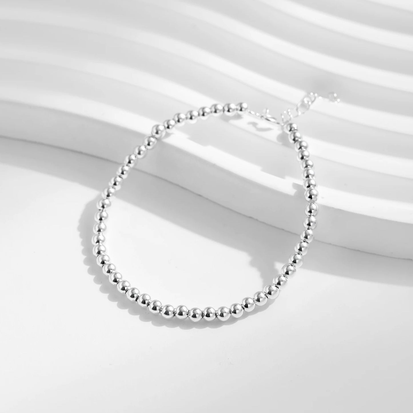 Luxus 925S Silver 3mm "Pearl" Armbänder