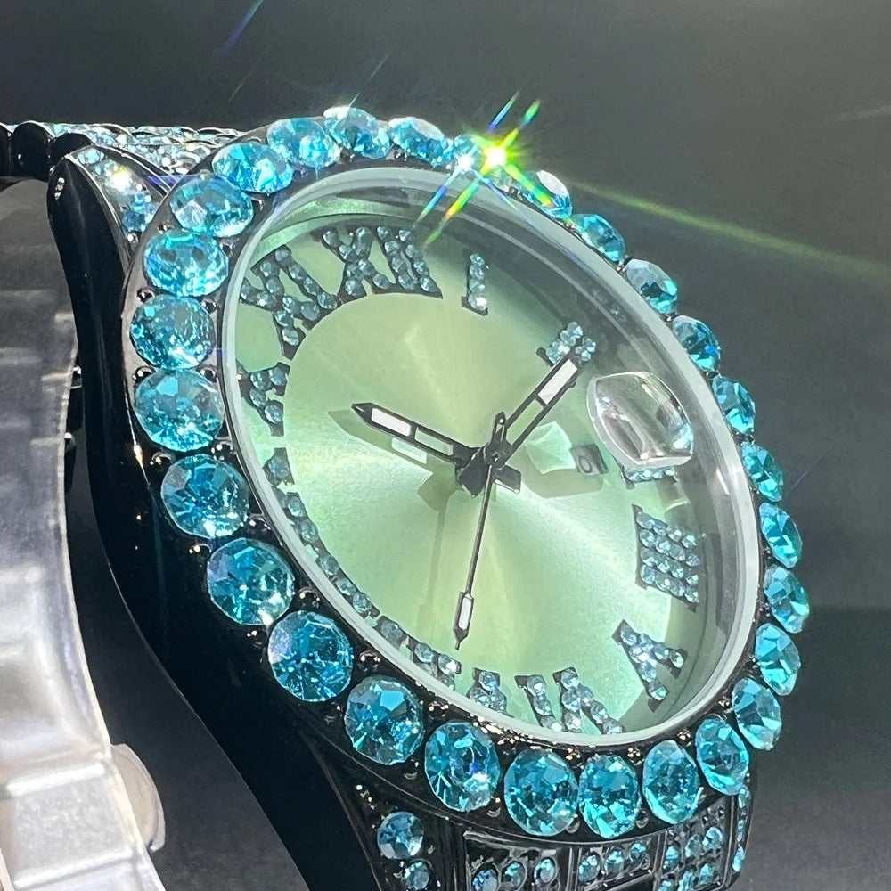 Luxus Designer Iced Out "Regina V2" Uhr + Box + Armbandkürzer - ICERAIN JEWELRY