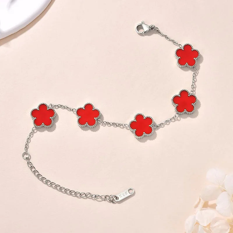 Luxus Edelstahl "Lucky Flower" Armbänder - ICERAIN JEWELRY