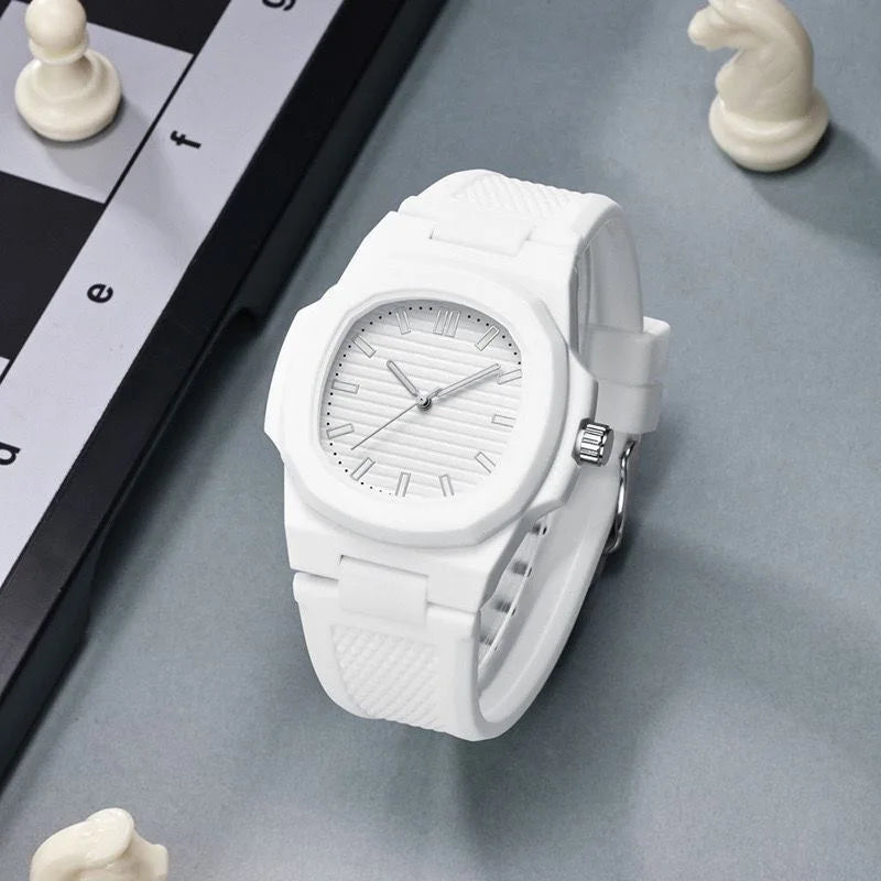 Luxus Designer Silikon "White Wrist" Uhr