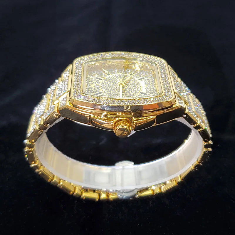 Luxus Designer Iced Out "Gumiler" Uhr + Box + Armbandkürzer - ICERAIN JEWELRY