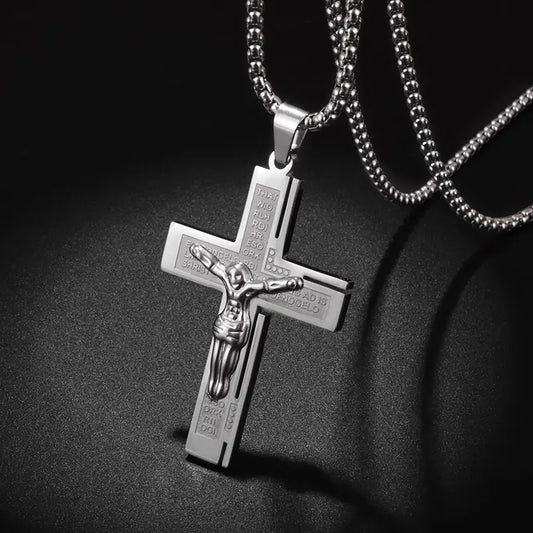 EDELSTAHL "JESUS CROSS" KETTE - ICERAIN JEWELRY