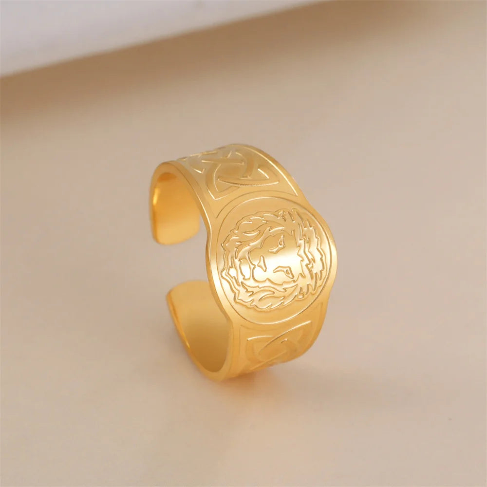 Luxus Edelstahl "Lion" Ringe