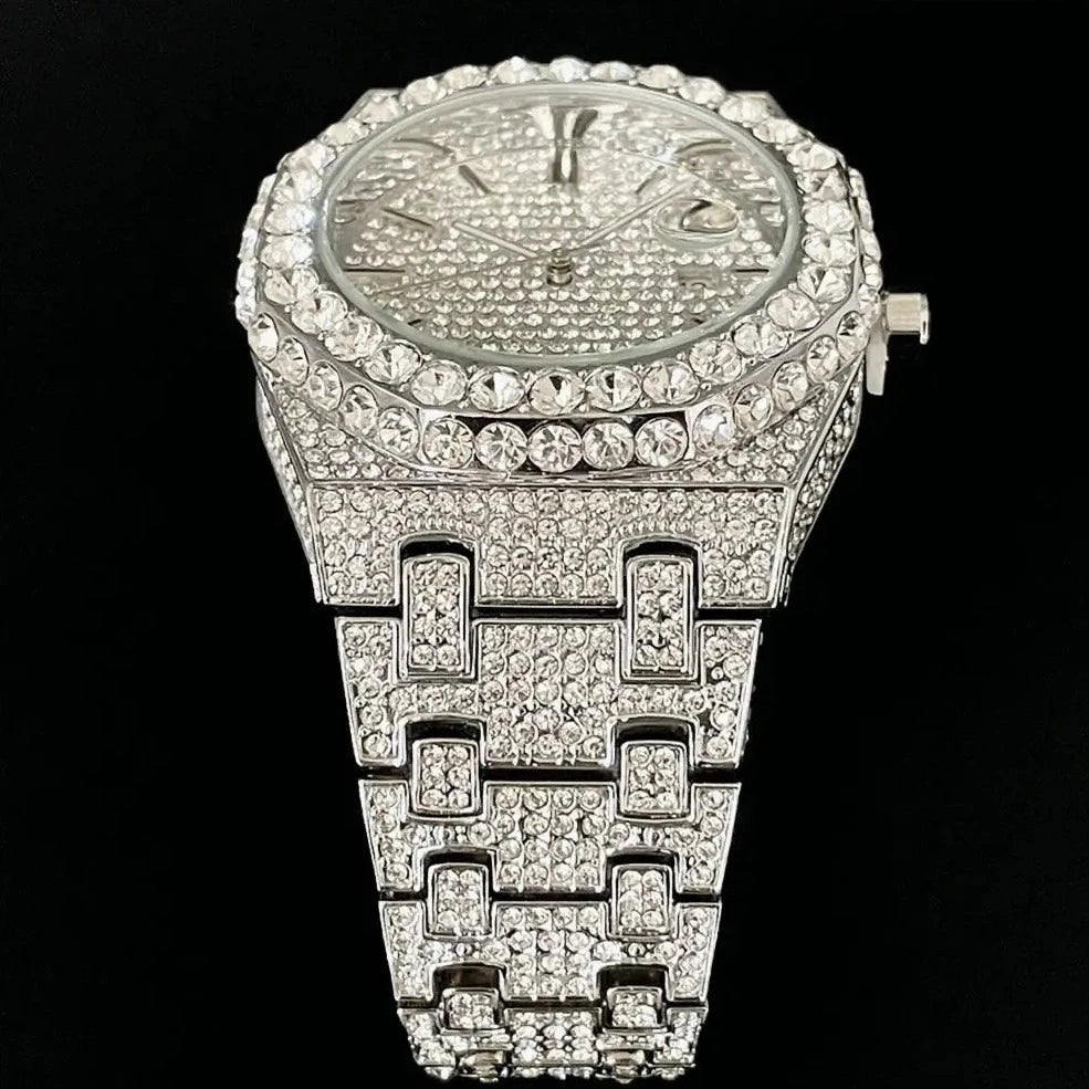 Luxus Designer Iced Out "Apostel" Uhr + Box + Armbandkürzer