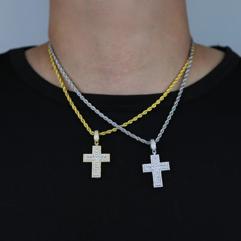 Luxus Iced Out "Cross V6" Kette