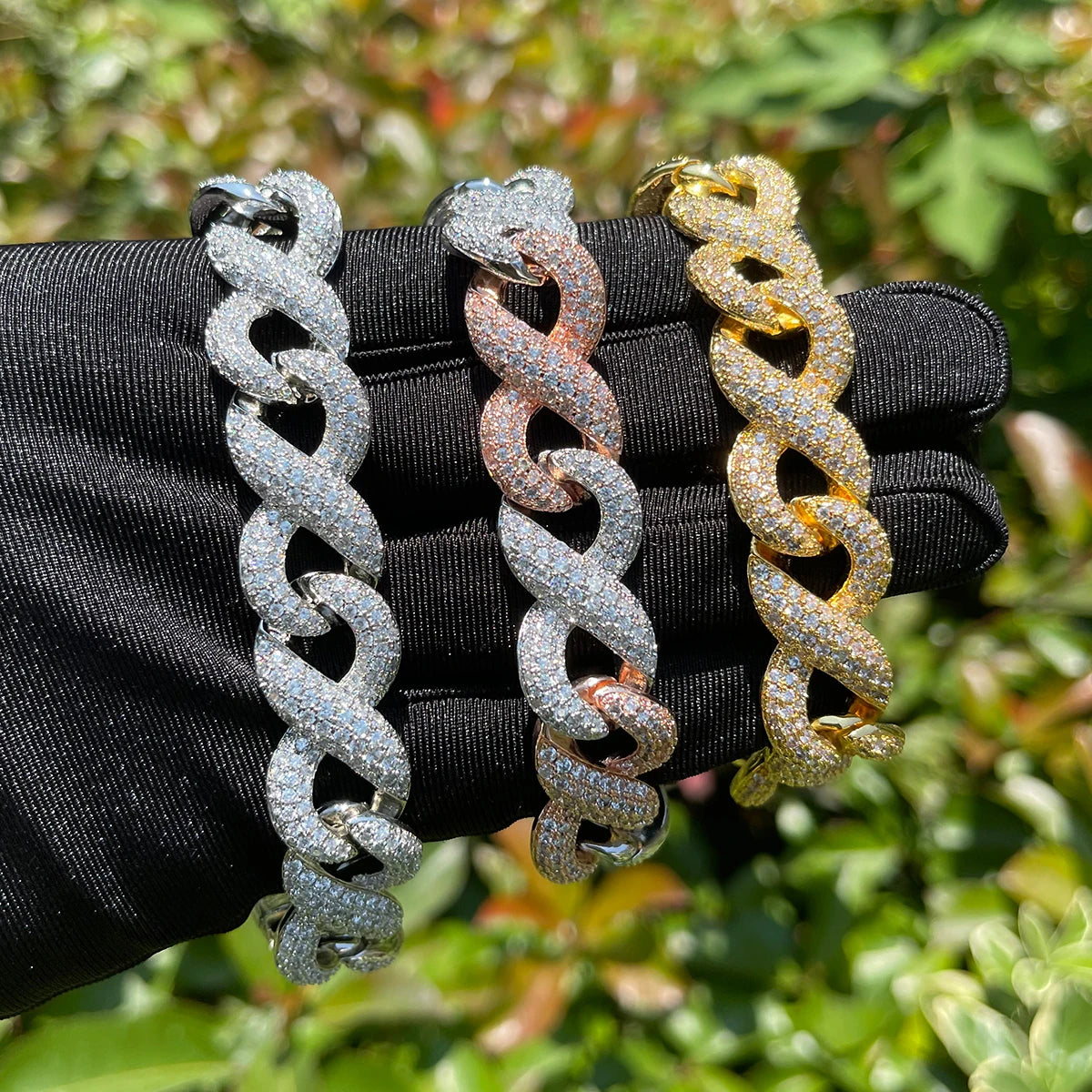 Luxus Iced Out "Cuban Infinity" Armbänder