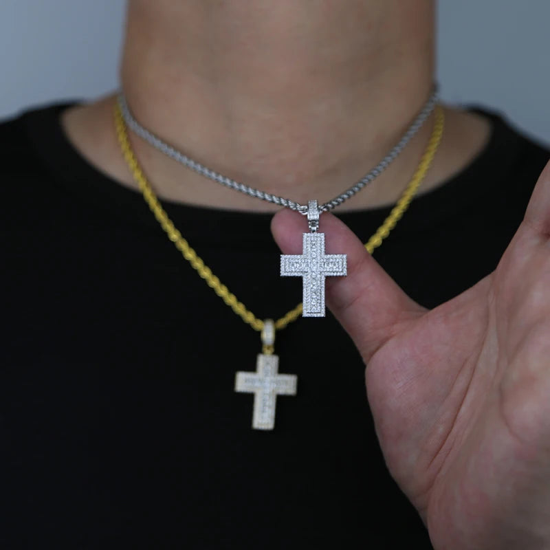 Luxus Iced Out "Cross V6" Kette