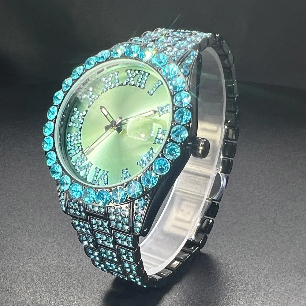 Luxus Designer Iced Out "Regina V2" Uhr + Box + Armbandkürzer - ICERAIN JEWELRY