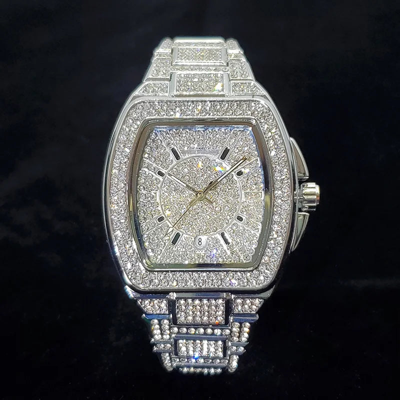 Luxus Designer Iced Out "Gumiler" Uhr + Box + Armbandkürzer - ICERAIN JEWELRY