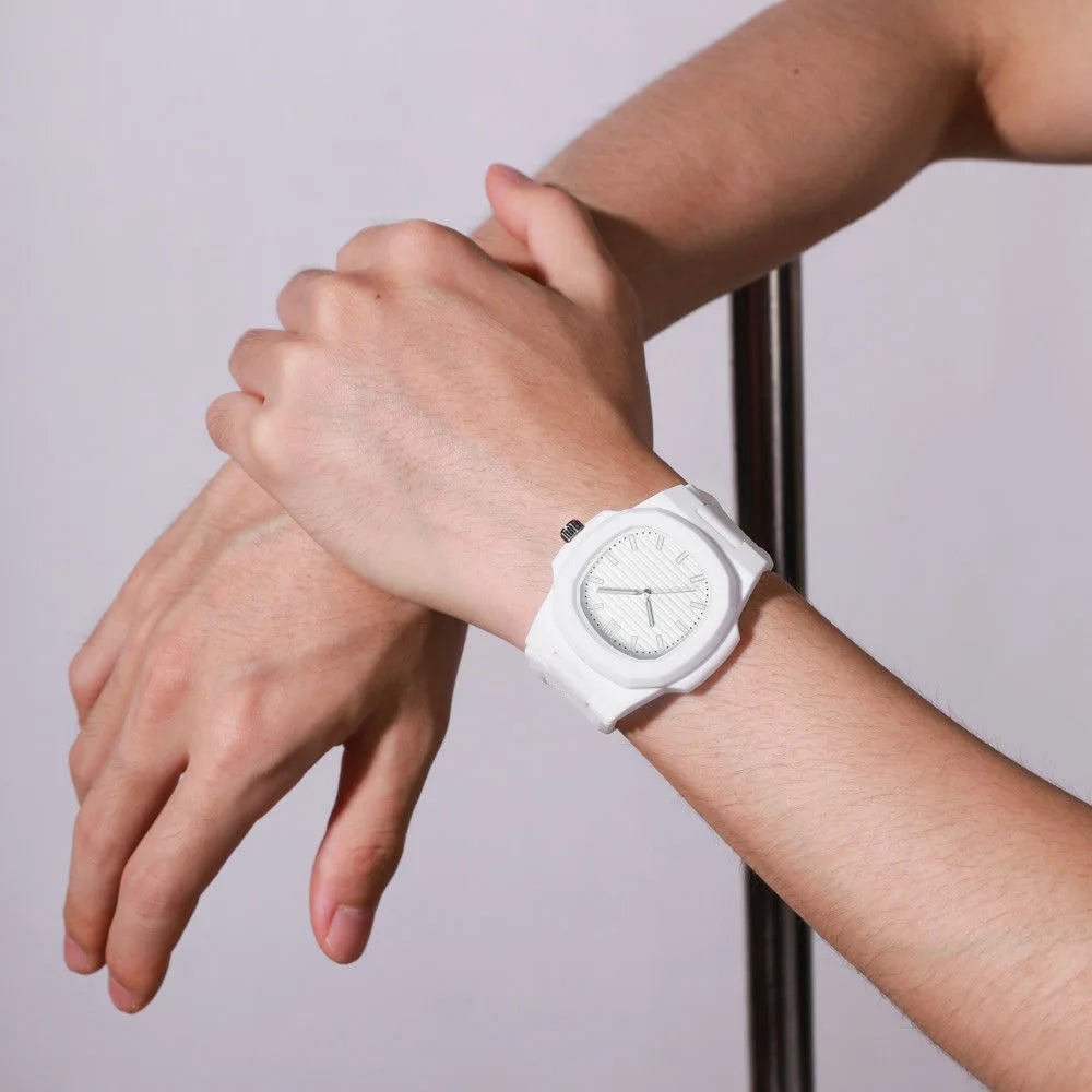 Luxus Designer Silikon "White Wrist" Uhr