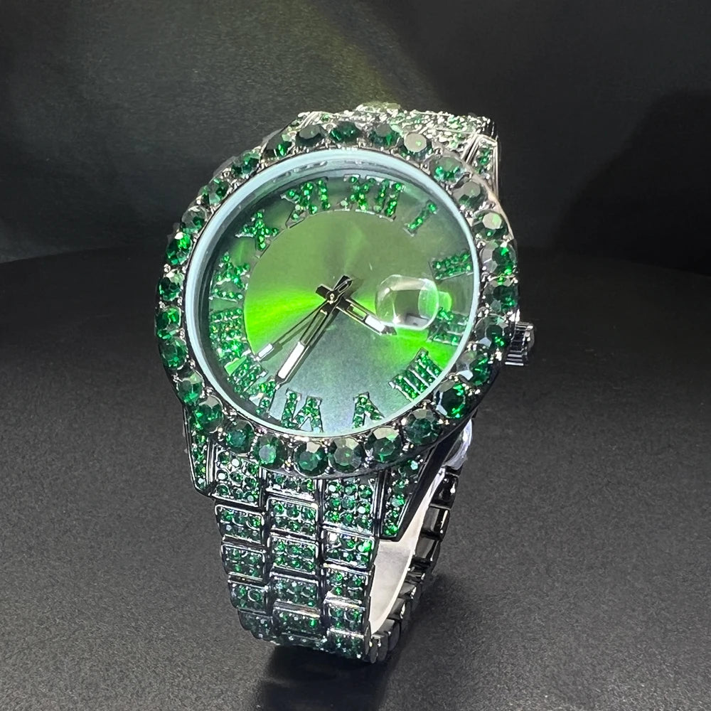 Luxus Designer Iced Out "Regina V2" Uhr + Box + Armbandkürzer - ICERAIN JEWELRY