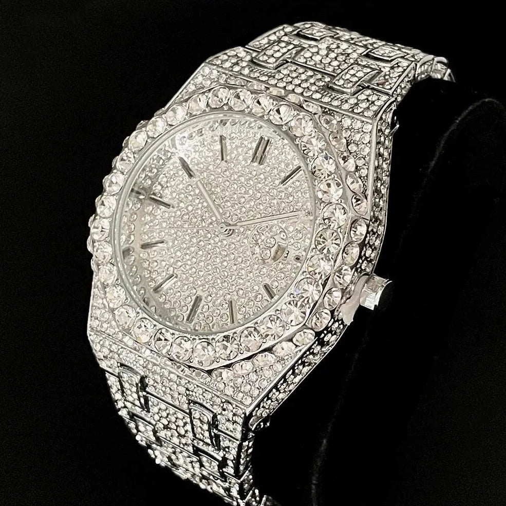 Luxus Designer Iced Out "Apostel" Uhr + Box + Armbandkürzer