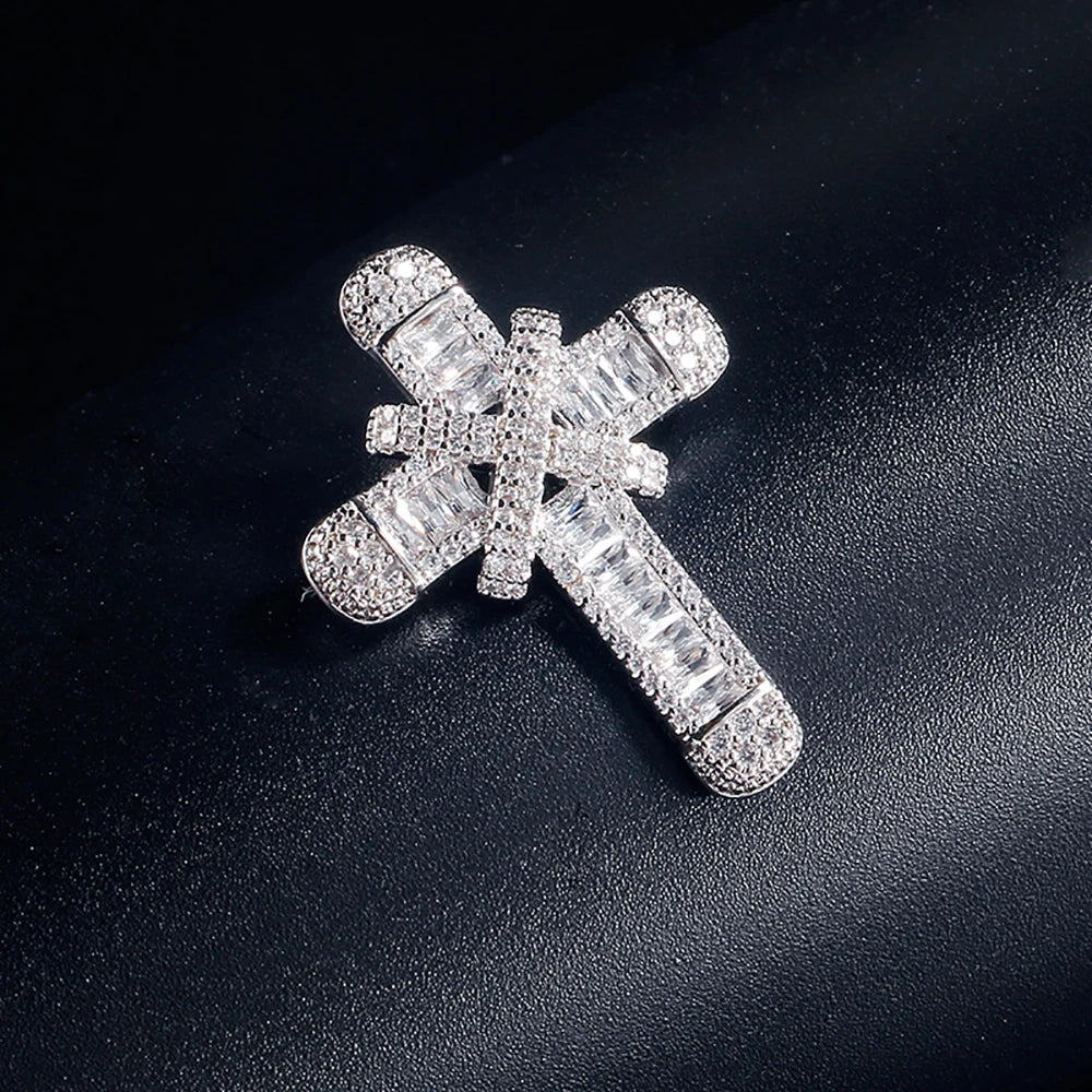 Luxus Iced Out "Cross V4" Kette