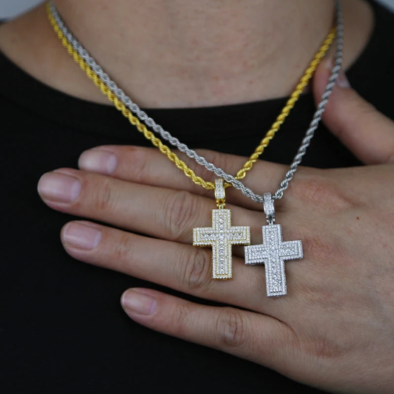 Luxus Iced Out "Cross V6" Kette