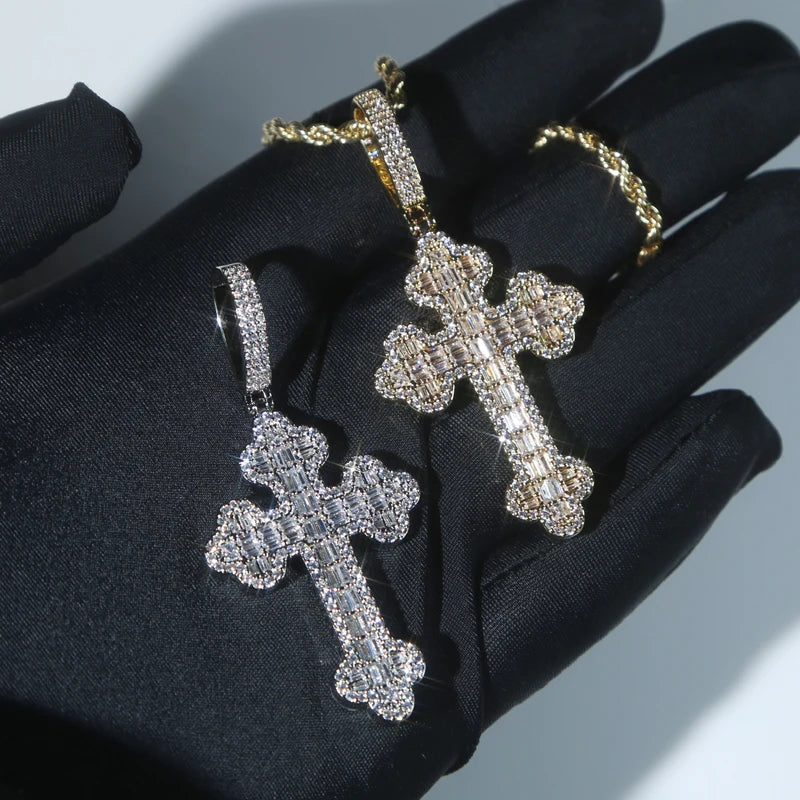 Luxus Iced Out "Cross V2" Kette