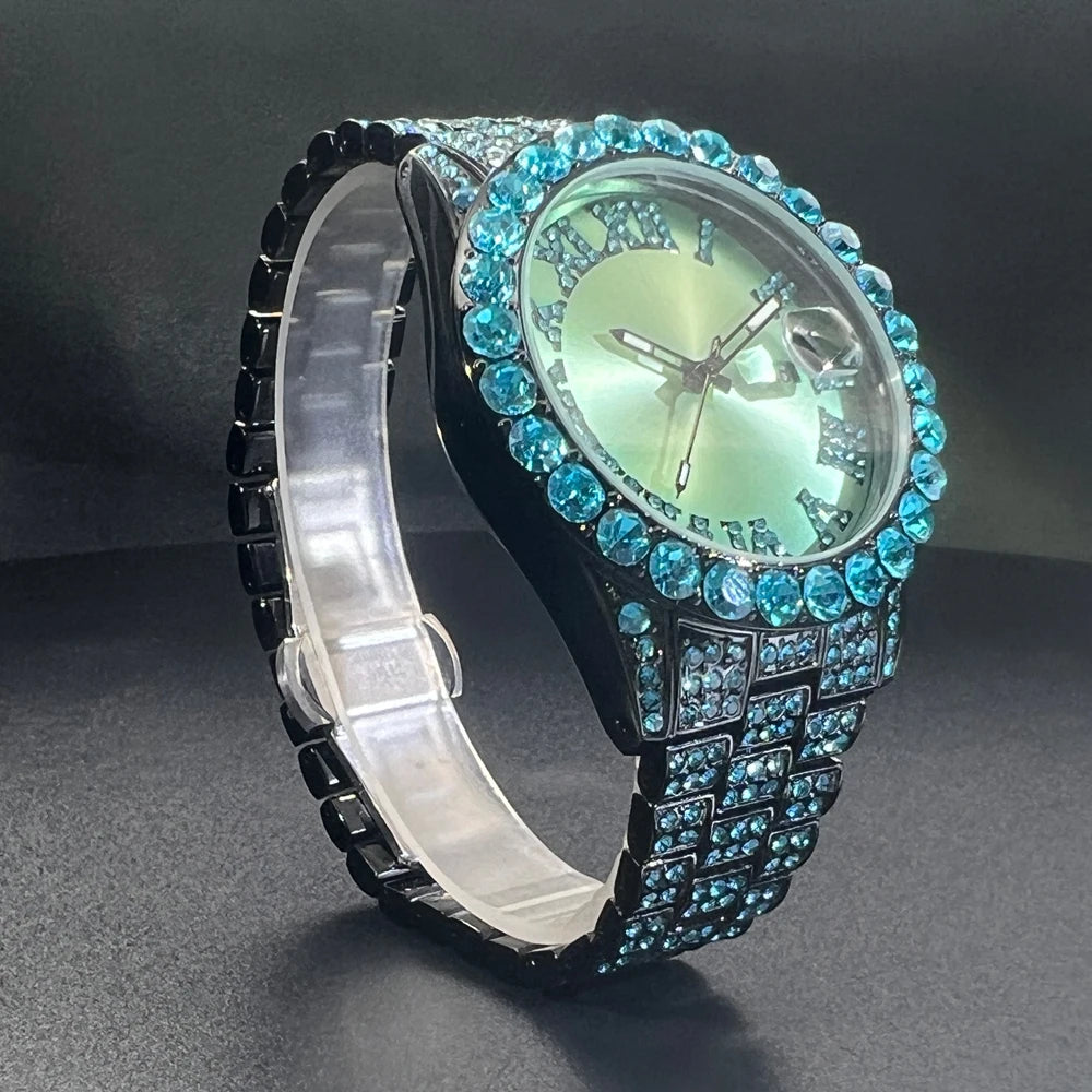 Luxus Designer Iced Out "Regina V2" Uhr + Box + Armbandkürzer - ICERAIN JEWELRY