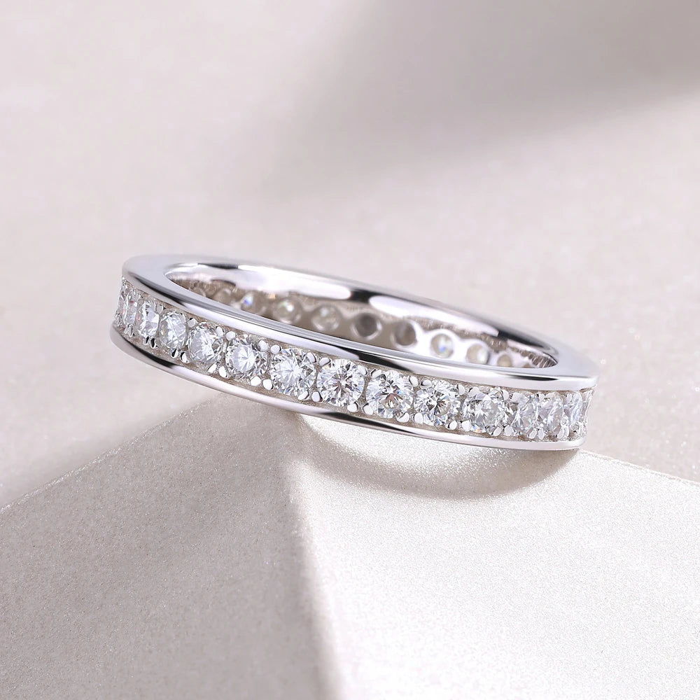 Luxus Iced Out Moissanite "Petite" Whitegold 925S Silver Ringe