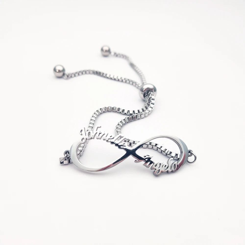 PERSONALISIERTES EDELSTAHL "INFINITY" ARMBAND - ICERAIN JEWELRY