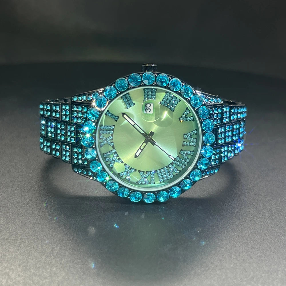 Luxus Designer Iced Out "Regina V2" Uhr + Box + Armbandkürzer - ICERAIN JEWELRY