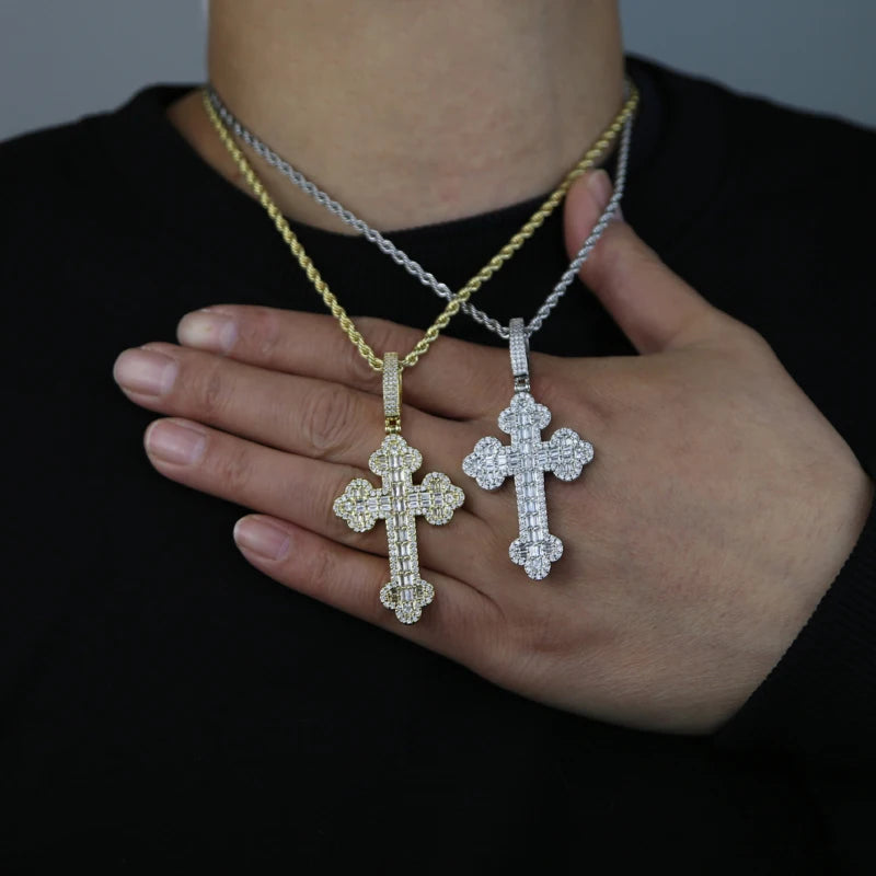 Luxus Iced Out "Cross V2" Kette