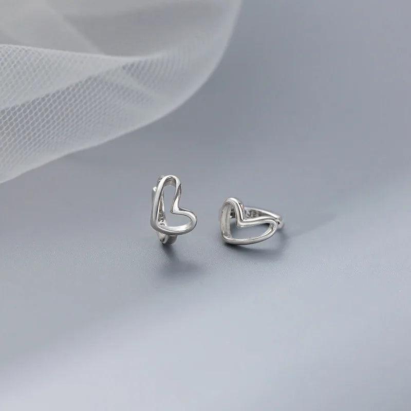 Luxus 925S Silver "Heart" Ohrringe