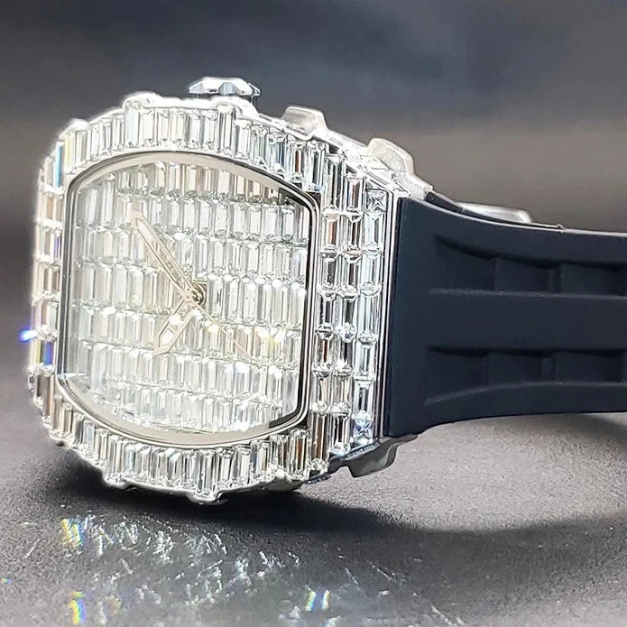 Luxus Designer Iced Out "Pfister" Uhr + Box + Armbandkürzer