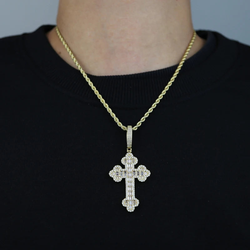 Luxus Iced Out "Cross V2" Kette