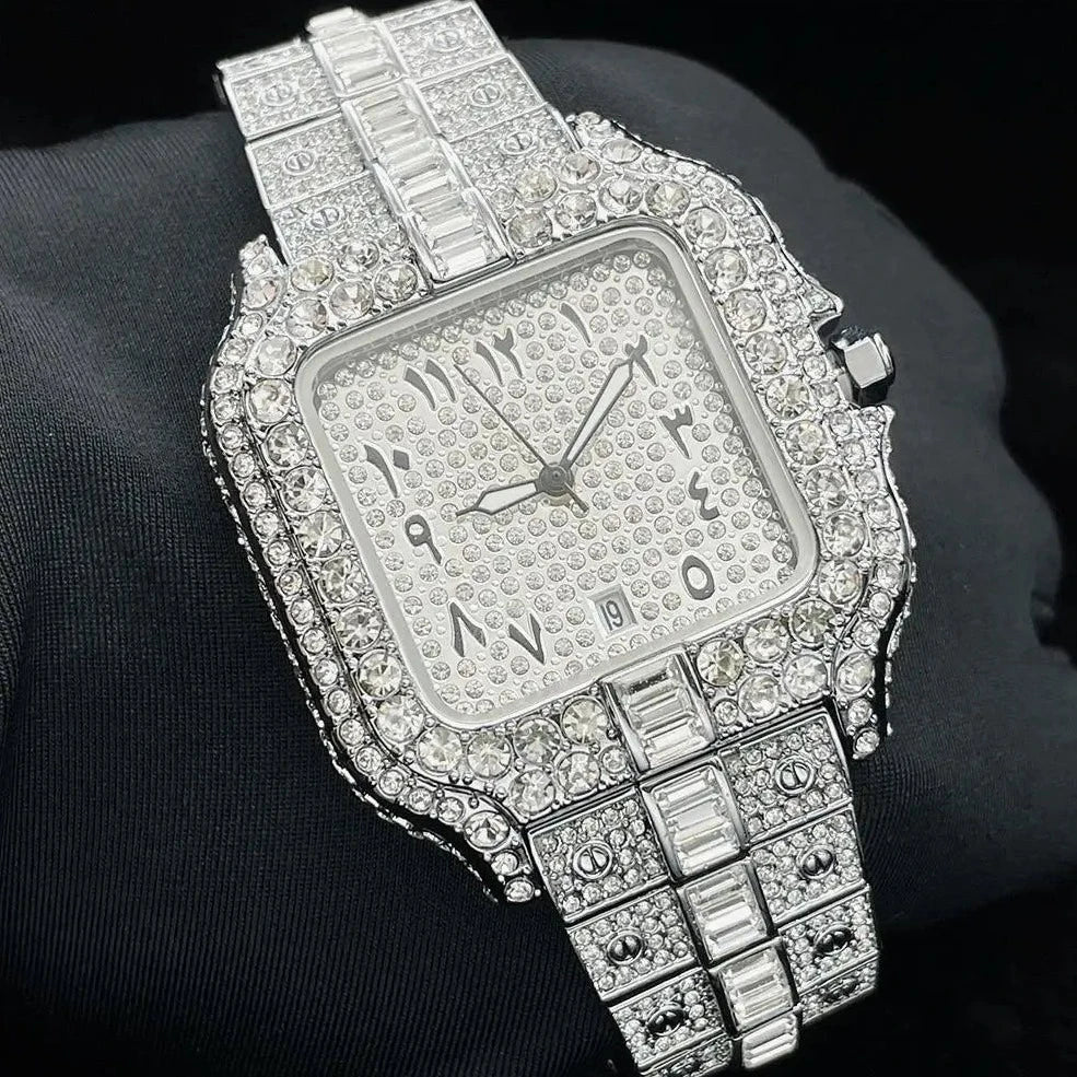 ICED OUT "ARABIC PIAZZA" UHR - ICERAIN JEWELRY