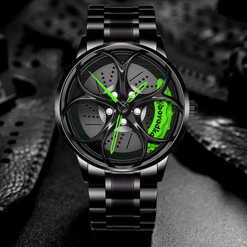 Sale | Luxus Sport "Green Quadrifoglio" Felgen Uhr