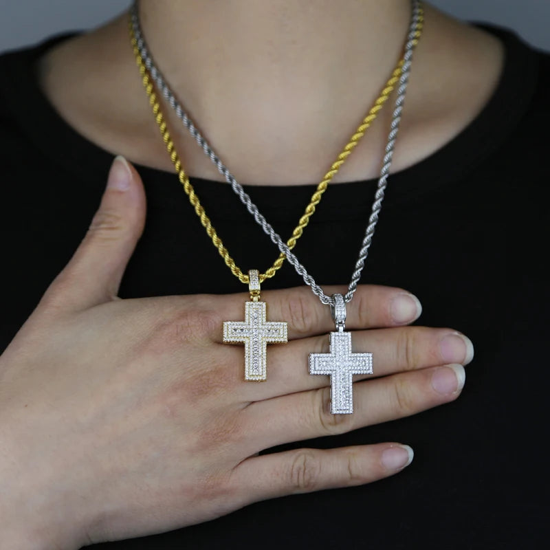 Luxus Iced Out "Cross V6" Kette