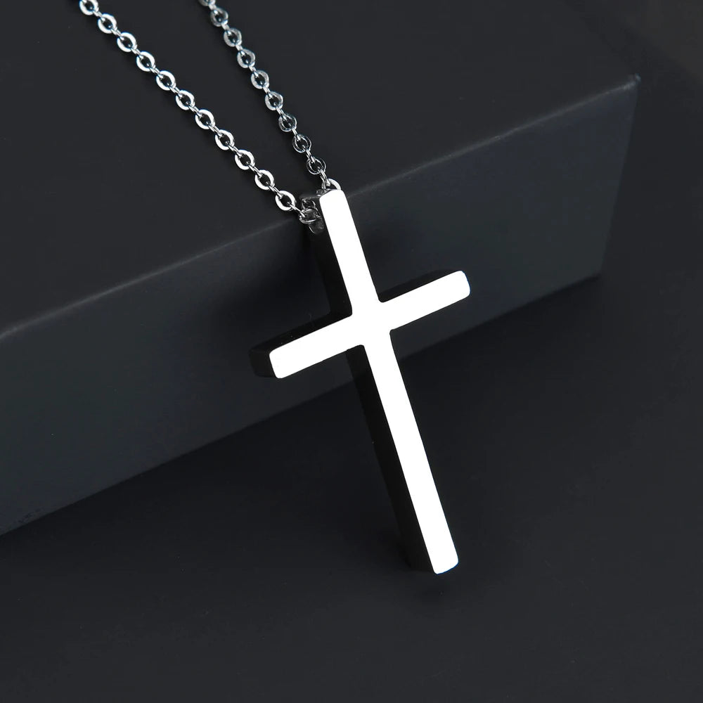 Luxus Edelstahl "Cross" Kette