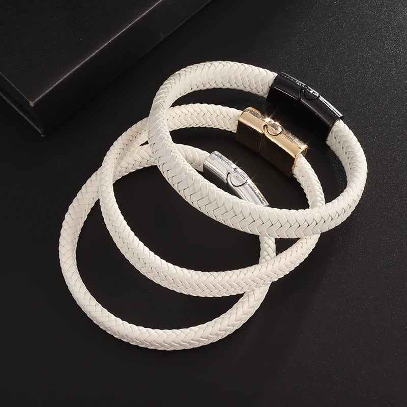 Elegante Leder "Whitonos" Armbänder