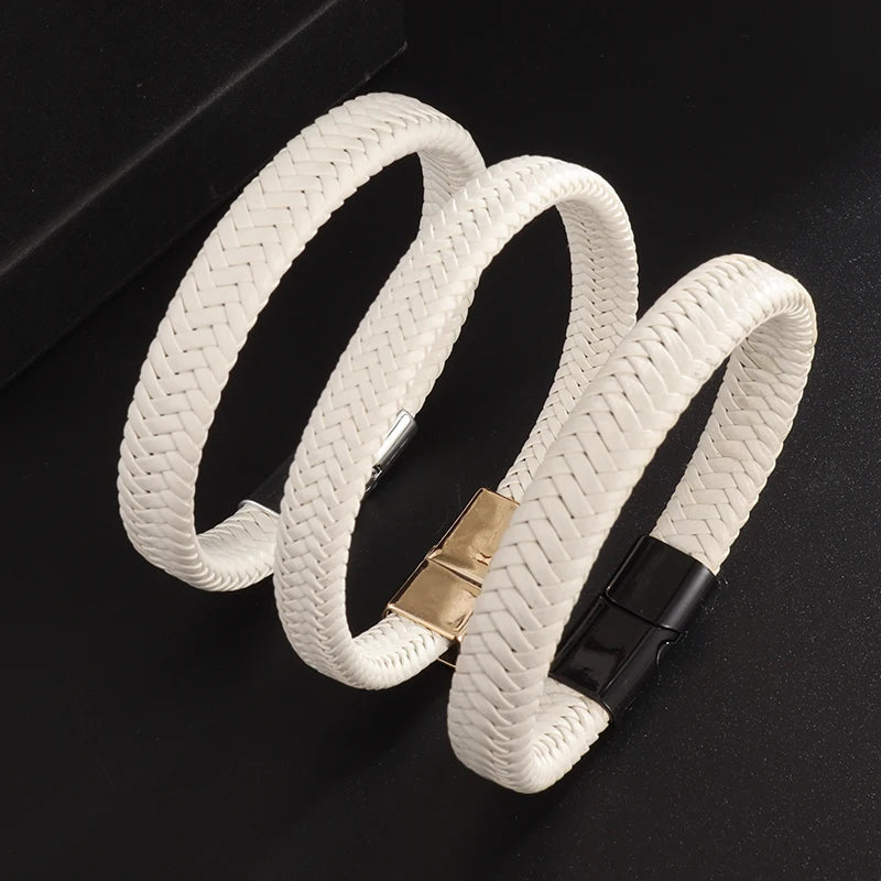 Elegante Leder "Whitonos" Armbänder