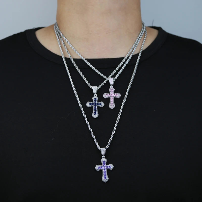 Luxus Iced Out "Cross" Kette