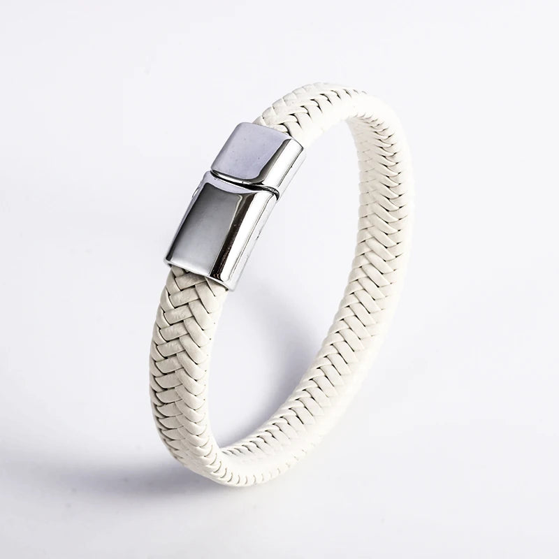 Elegante Leder "Whitonos" Armbänder