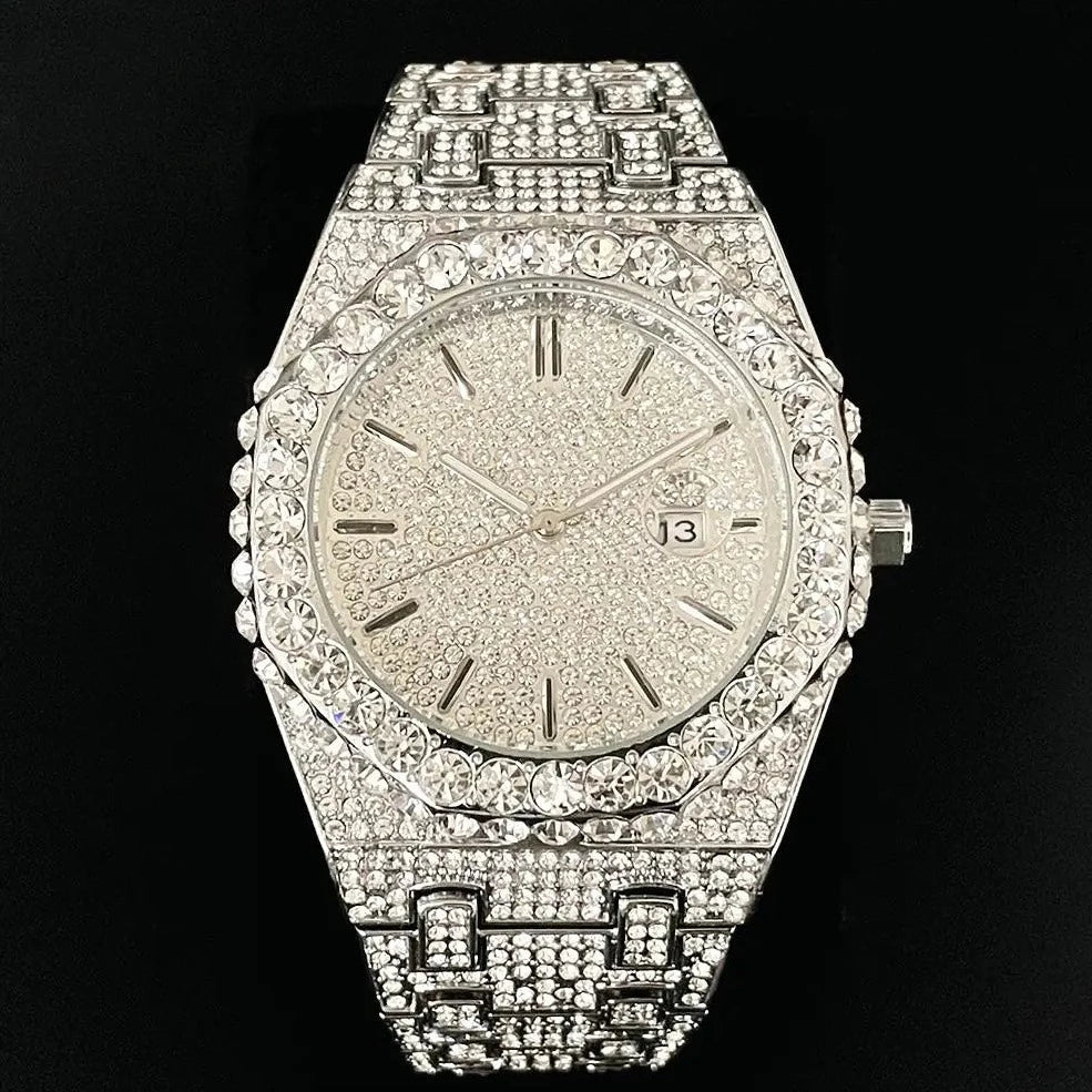 Luxus Designer Iced Out "Apostel" Uhr + Box + Armbandkürzer