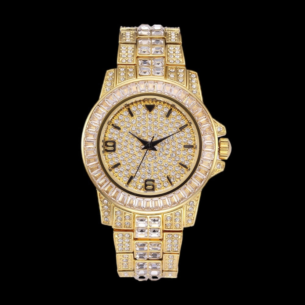 Luxus Designer Iced Out "Bogi" Uhr + Box + Armbandkürzer