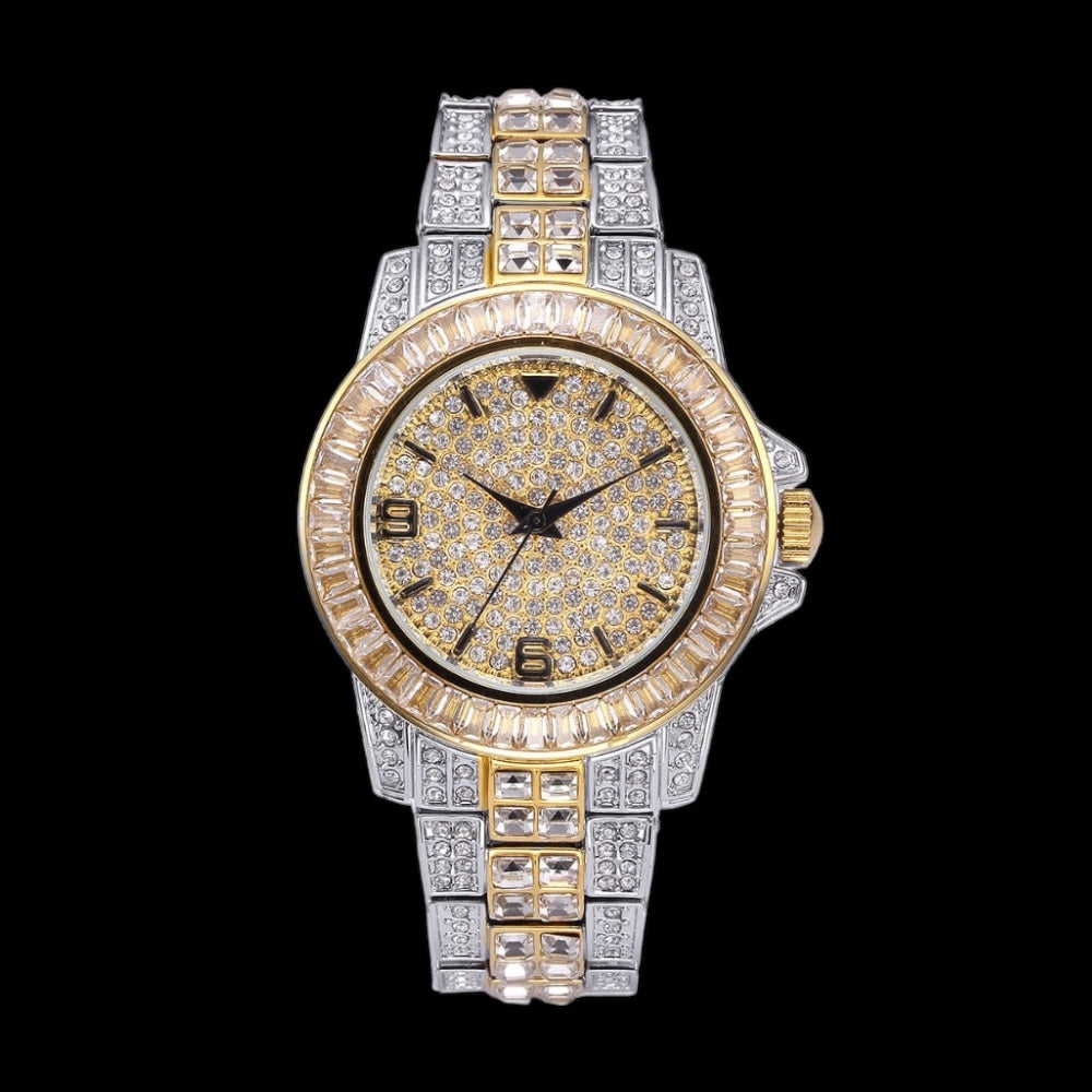 Luxus Designer Iced Out "Bogi" Uhr + Box + Armbandkürzer