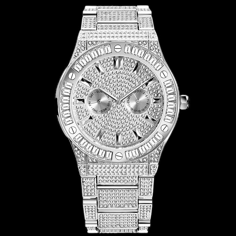 Luxus Designer Iced Out "Macore" Uhr + Box + Armbandkürzer