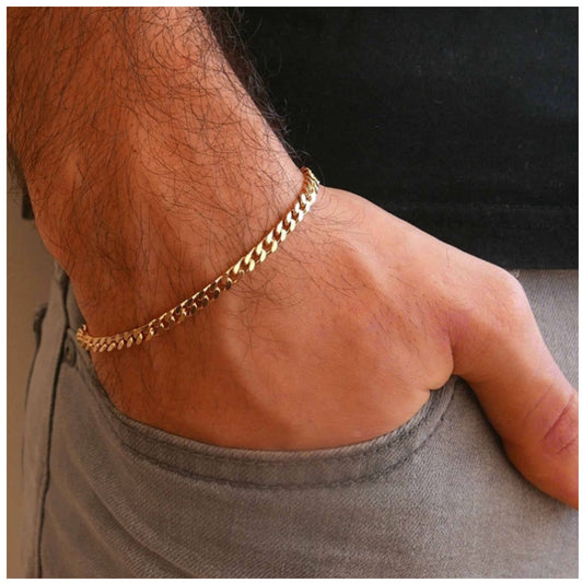 EDELSTAHL "GOLD CUBAN" ARMBAND - ICERAIN JEWELRY